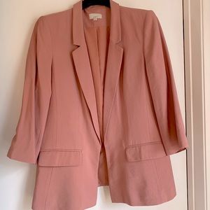 Loft pink blazer 3/4 sleeve coral size 10